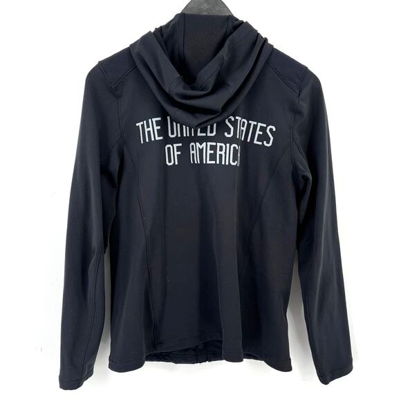 Under Armour USA Black ColdGear Reactor Hybrid Jacket Womens Sz Small Flag - Picture 3 of 6